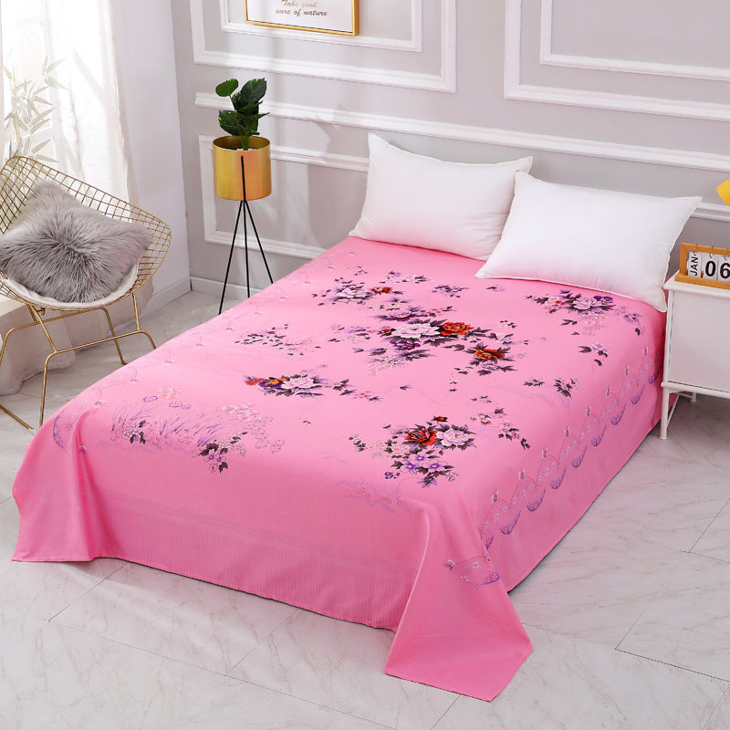 Sheet Sets Cotton Floral Printed Breathable Wrinkle Resistant Super Soft Bed Sheet Set