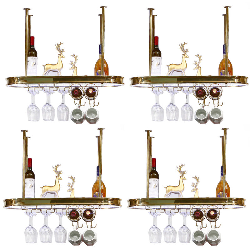 Stainless Steel Wine Holder Rack Modern Hanging Wine Rack Holder in Gold