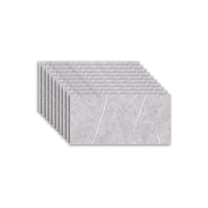 Marbling Water-resistant Tile PVC Singular Peel & Stick Tile for Backsplash Wall