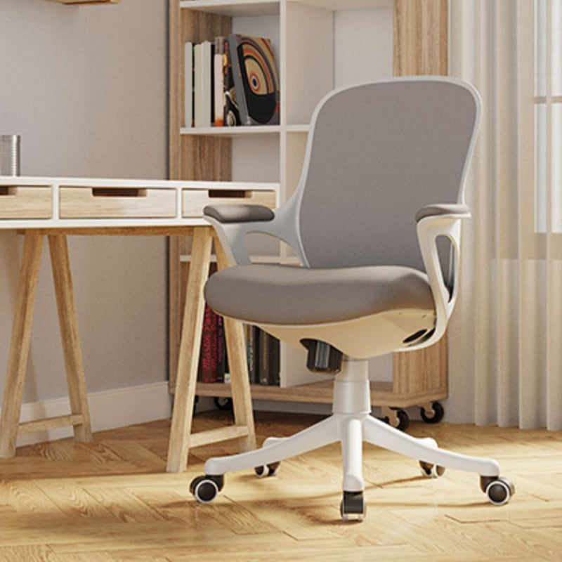 Fixed Arms Tilt Mechanism Office Chair Contemporary Mid-Back Arm Chair