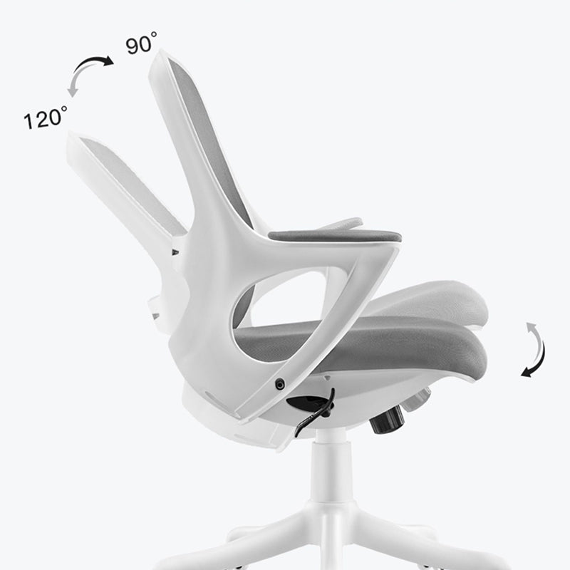 Fixed Arms Tilt Mechanism Office Chair Contemporary Mid-Back Arm Chair