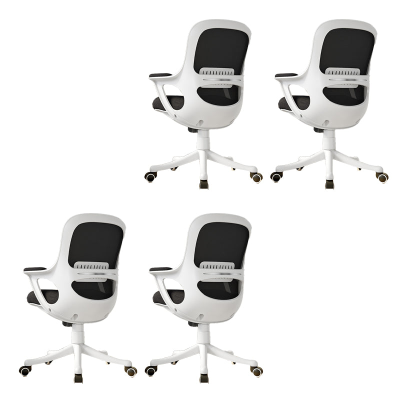 Fixed Arms Tilt Mechanism Office Chair Contemporary Mid-Back Arm Chair