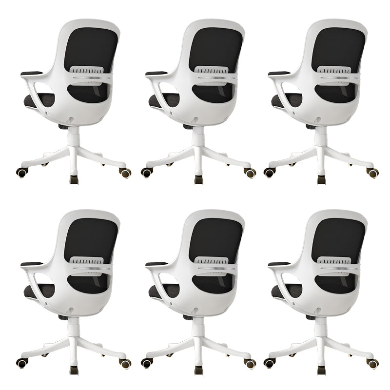 Fixed Arms Tilt Mechanism Office Chair Contemporary Mid-Back Arm Chair