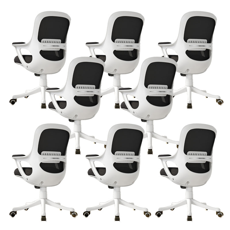 Fixed Arms Tilt Mechanism Office Chair Contemporary Mid-Back Arm Chair