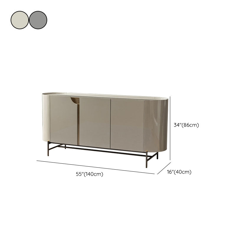 Modern Buffet Table Engineered Wood Sideboard Table with Doors for Dining Room