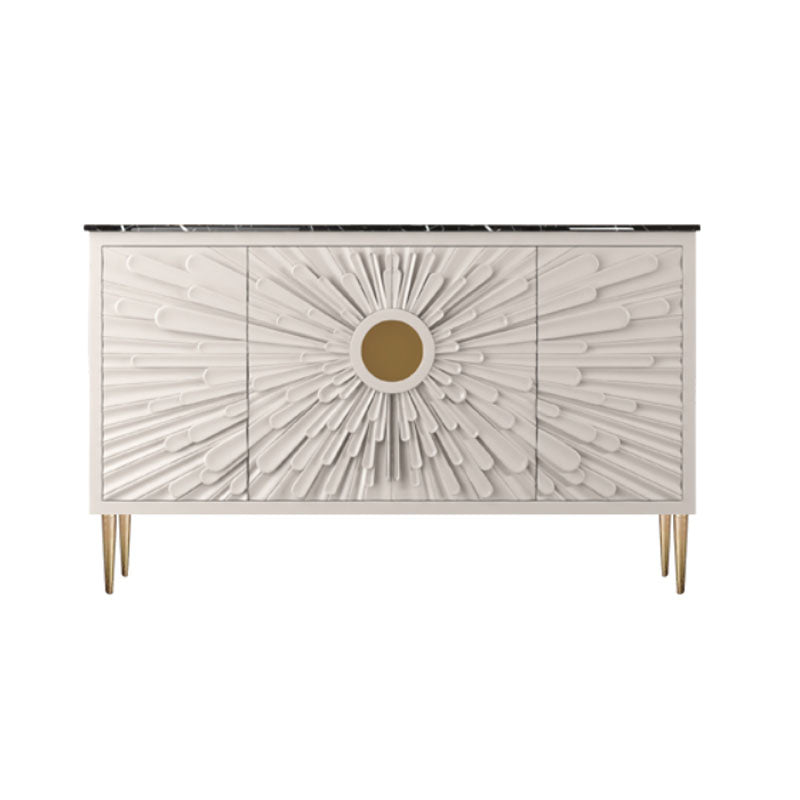 Stainless Steel Legs Sideboard Buffet Glam Style Credenza with Storage