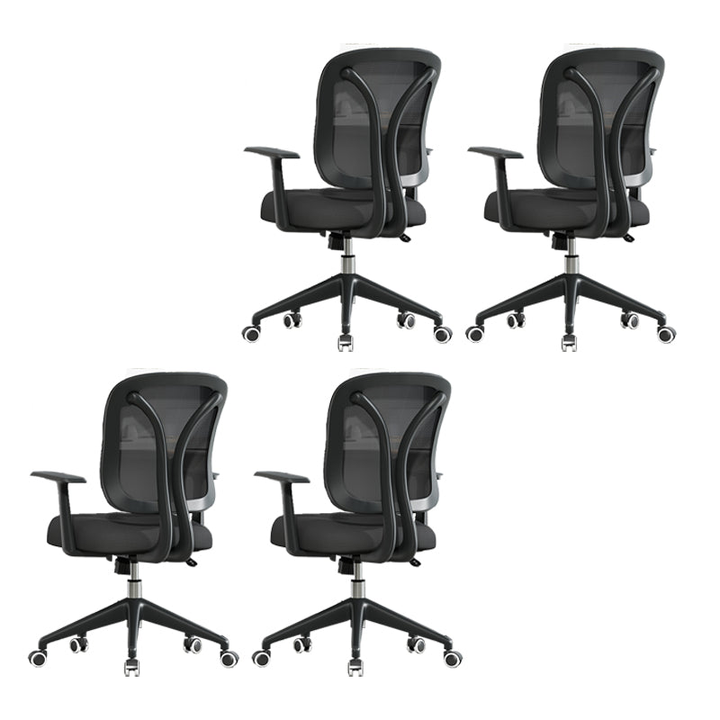 Fixed Arms Office Chair No Distressing Ergonomic Tilt Mechanism Desk Chair with Wheels