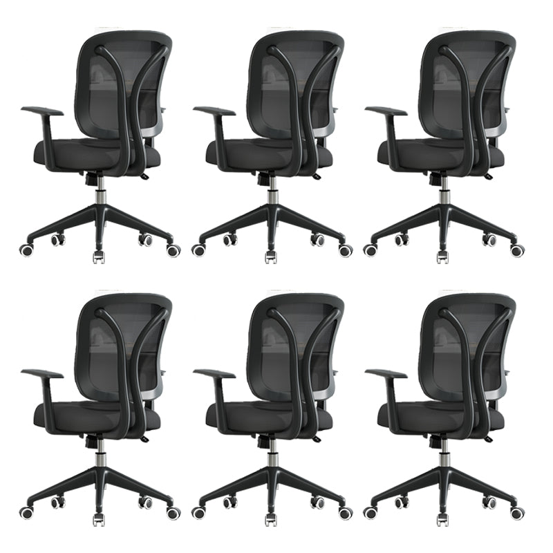 Fixed Arms Office Chair No Distressing Ergonomic Tilt Mechanism Desk Chair with Wheels