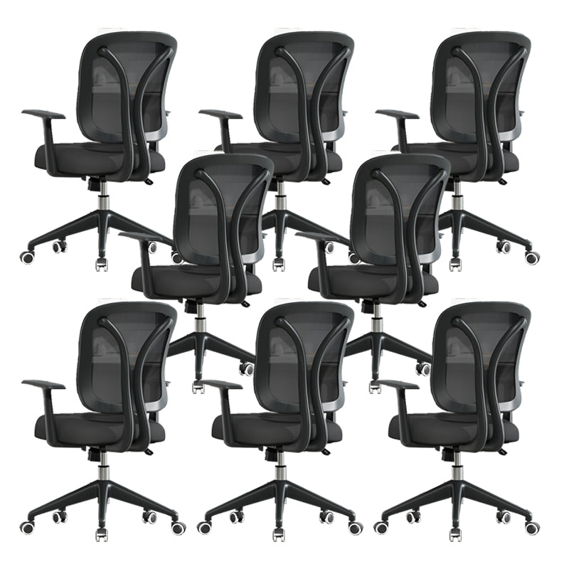 Fixed Arms Office Chair No Distressing Ergonomic Tilt Mechanism Desk Chair with Wheels