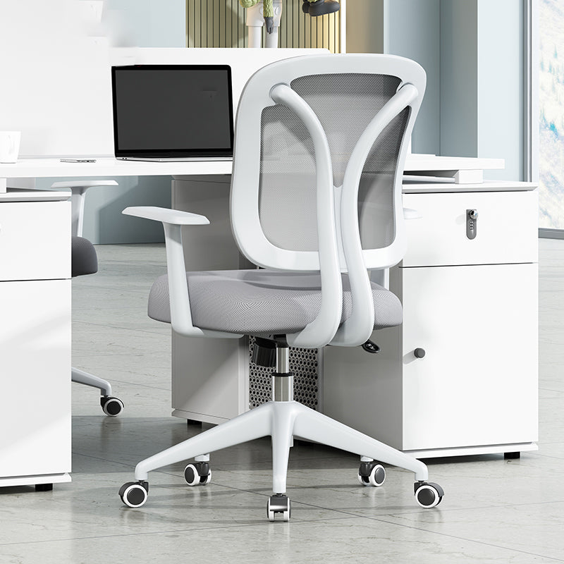 Fixed Arms Office Chair No Distressing Ergonomic Tilt Mechanism Desk Chair with Wheels