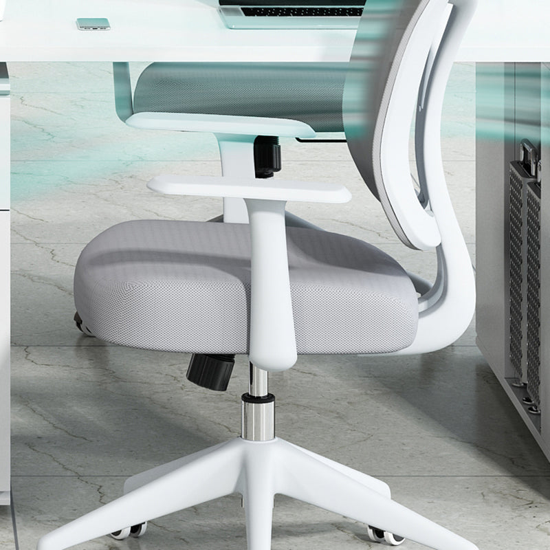 Fixed Arms Office Chair No Distressing Ergonomic Tilt Mechanism Desk Chair with Wheels