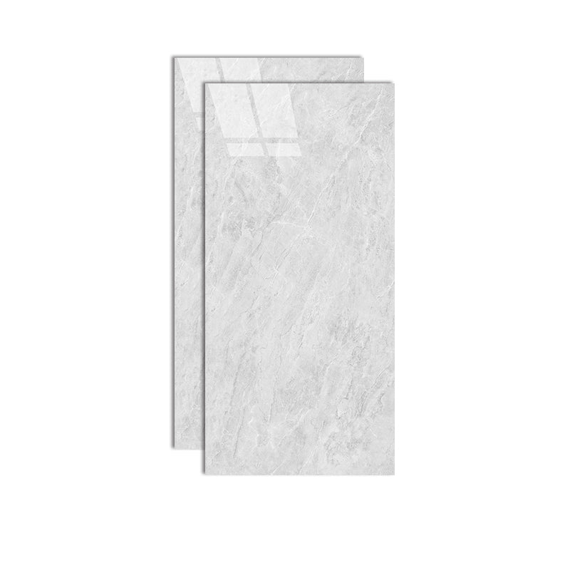 Modern Rectangle White Singular Tile Marble Floor and Wall for Bathroom