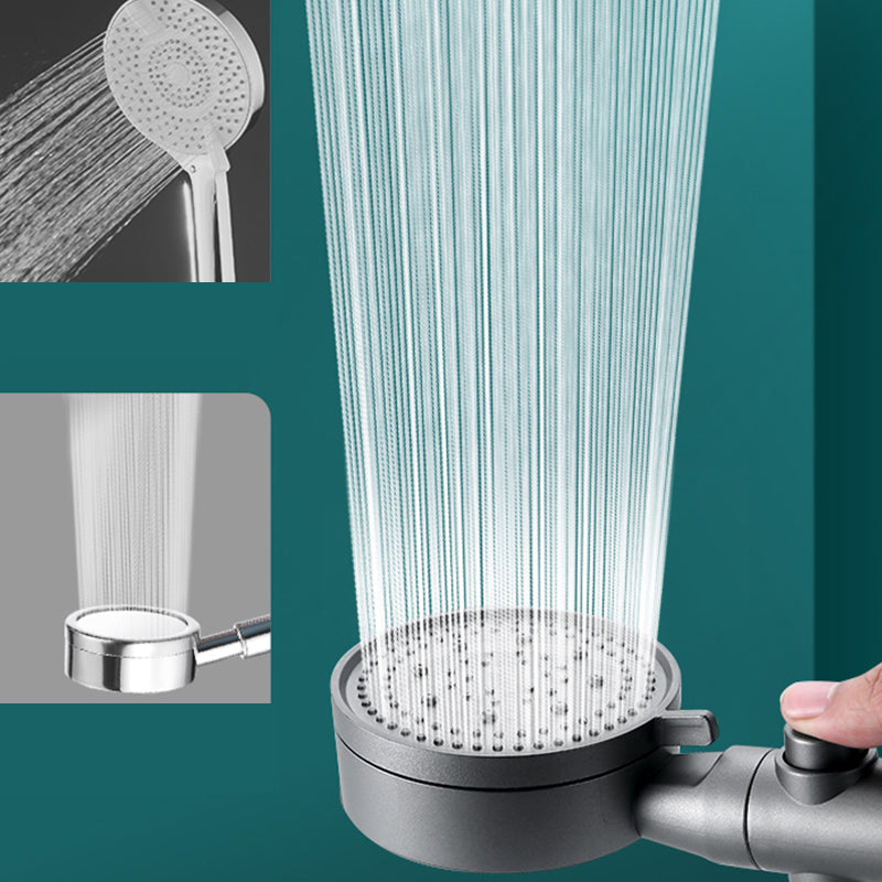 Contemporary Round Hand Shower Adjustable Spray Pattern Wall-Mount Showerhead