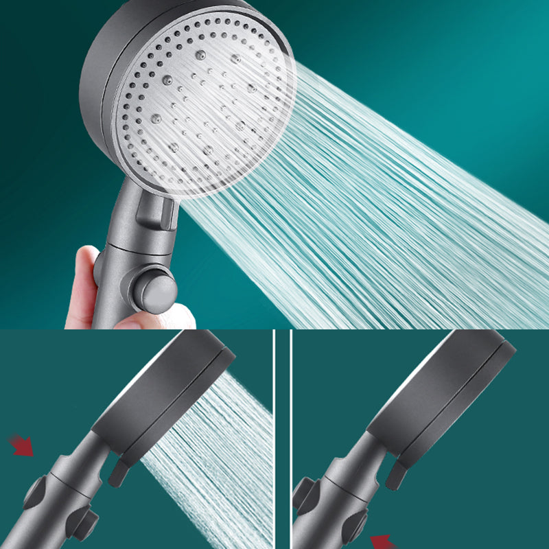 Contemporary Round Hand Shower Adjustable Spray Pattern Wall-Mount Showerhead