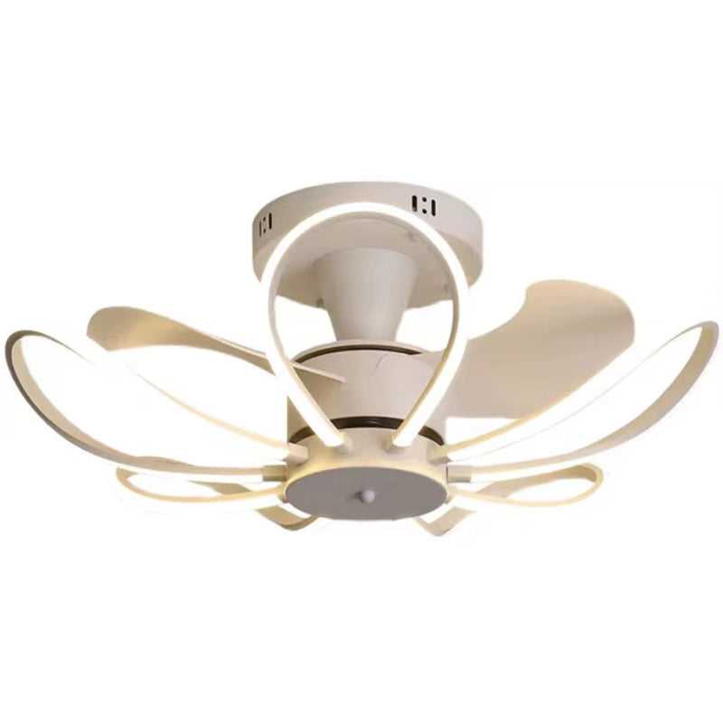 Contemporary LED Ceiling Fan Linear Ceiling Fan Light in Black / White / Gold