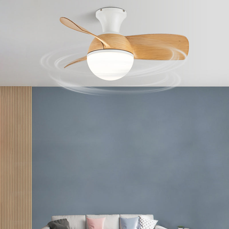 LED Contemporary Fan Ceiling Fixture 1 - Light Metal and Acrylic Ceiling Fan Lighting