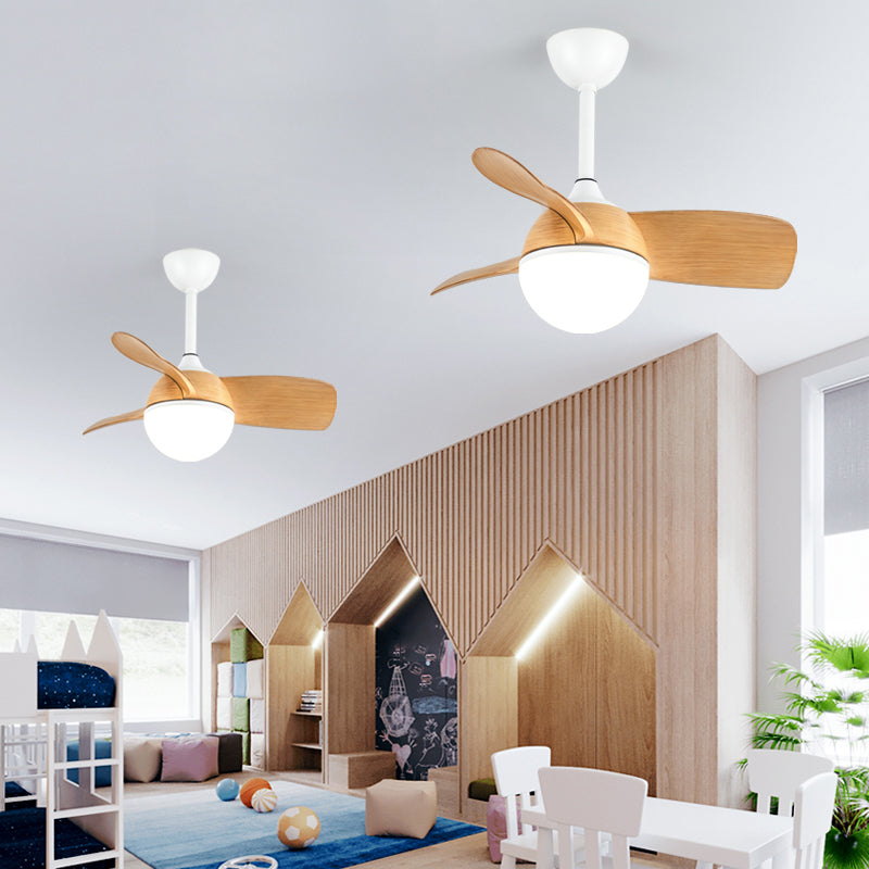 LED Contemporary Fan Ceiling Fixture 1 - Light Metal and Acrylic Ceiling Fan Lighting