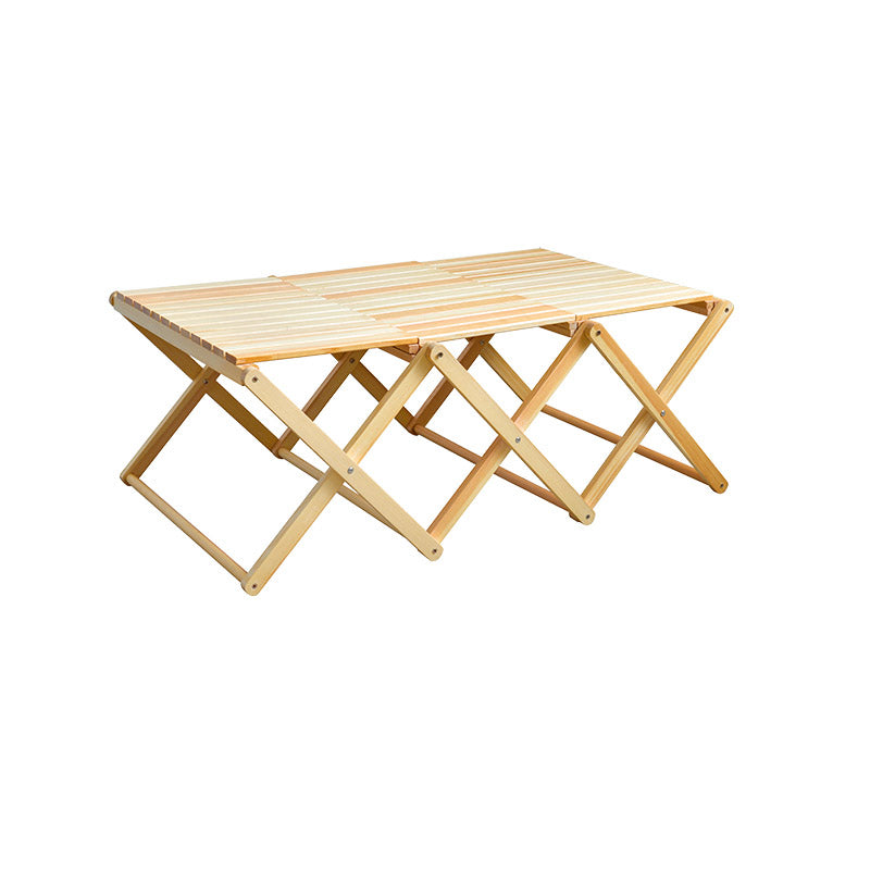 Modern Beech Wood Folding Table Outdoor Solid Wood Camping Table