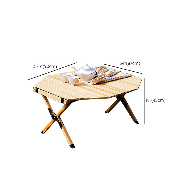 Modern Beech Wood Folding Table Outdoor Solid Wood Camping Table