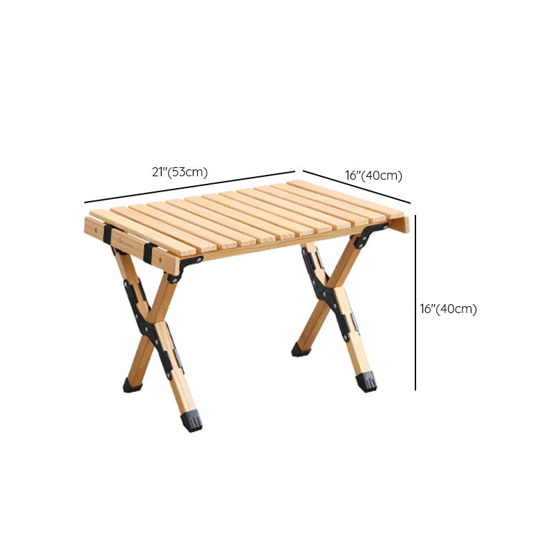 Modern Beech Wood Folding Table Outdoor Solid Wood Camping Table