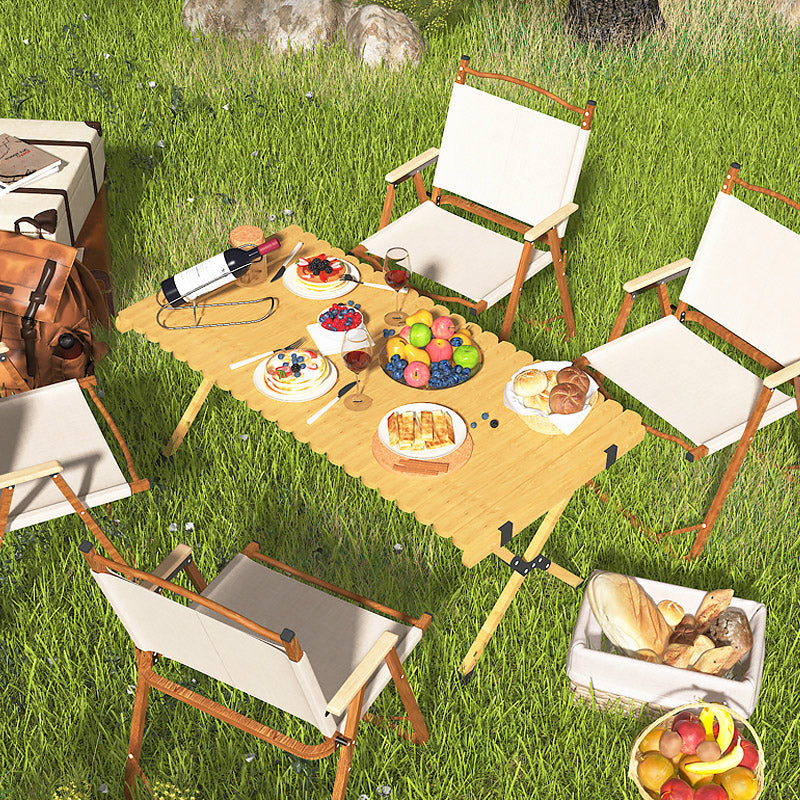 Modern Style Folding Table Outdoor Manufactured Wood Camping Table