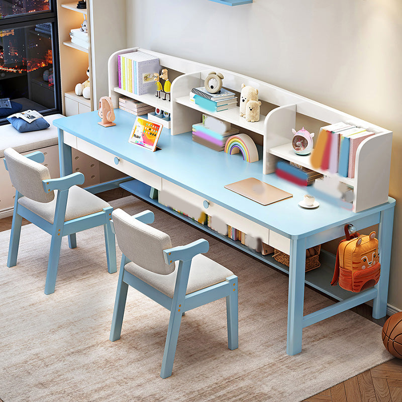 Wooden Kids Desk Writing Desk and Chair Set Kids Desk with Drawers