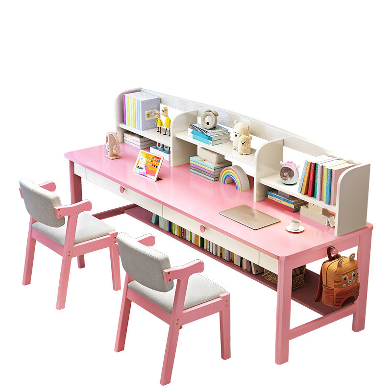 Wooden Kids Desk Writing Desk and Chair Set Kids Desk with Drawers