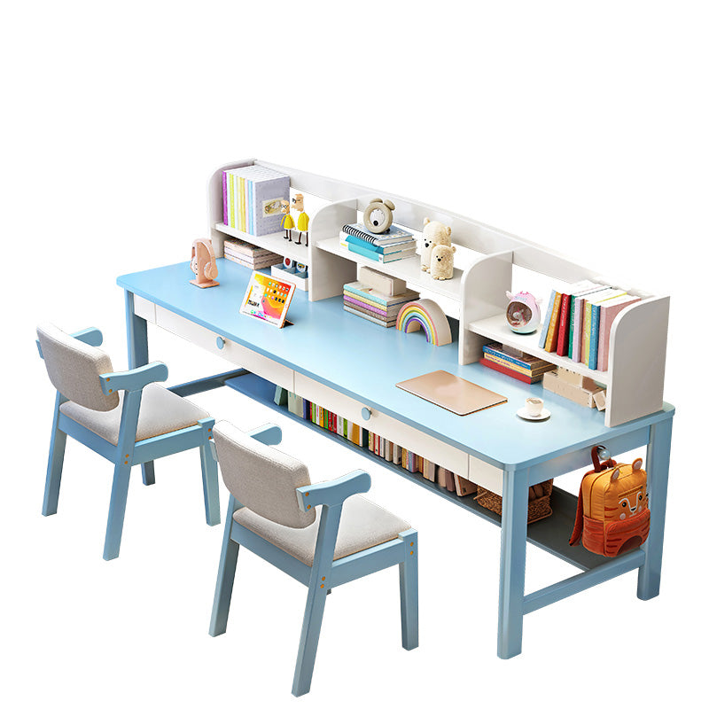 Wooden Kids Desk Writing Desk and Chair Set Kids Desk with Drawers