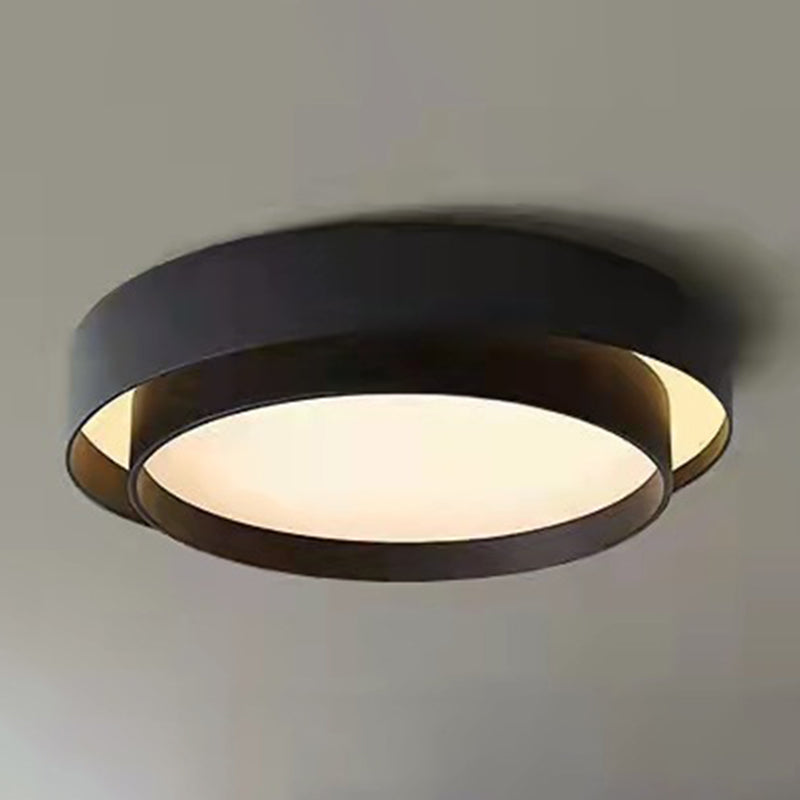 Metal Circular Flush Mount Fixture Simplicity 1 Light Flush Light Fixture