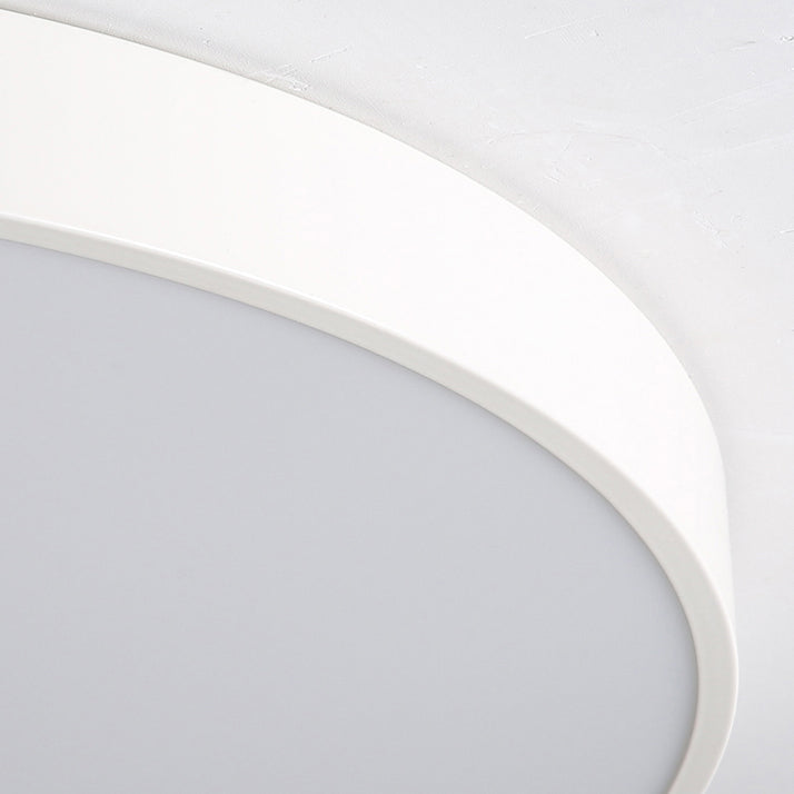 Minimalism Ceiling Light Fixture White Flush Mount with Metal for Bedroom