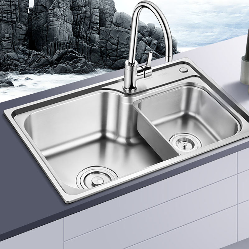 Stainless Steel Kitchen Sink Drop-In Single Bowl Kitchen Sink