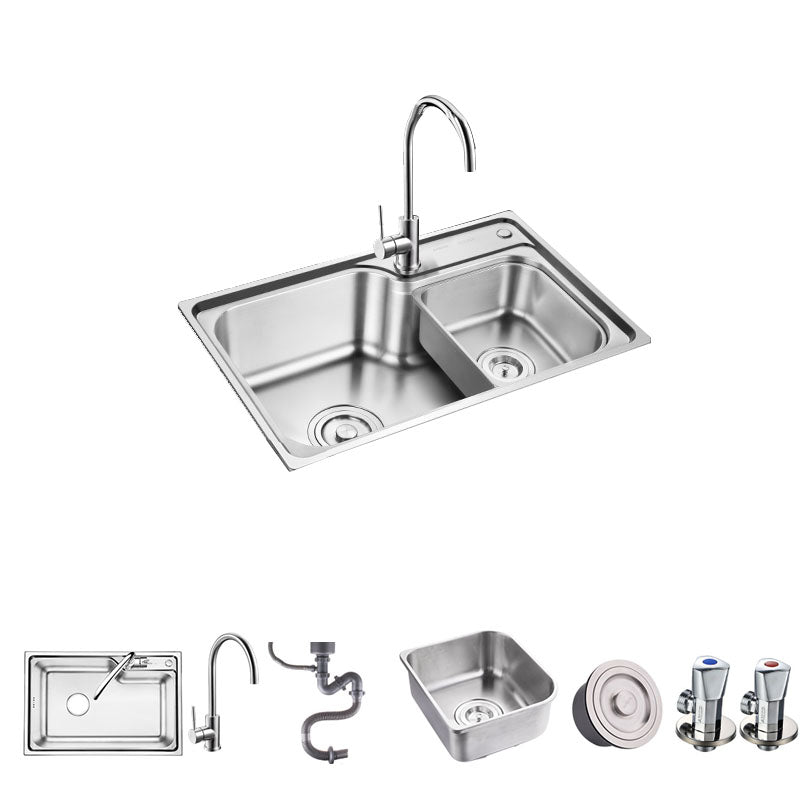 Stainless Steel Kitchen Sink Drop-In Single Bowl Kitchen Sink