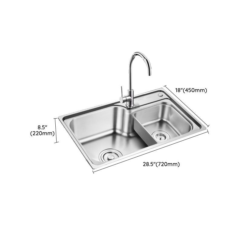 Stainless Steel Kitchen Sink Drop-In Single Bowl Kitchen Sink