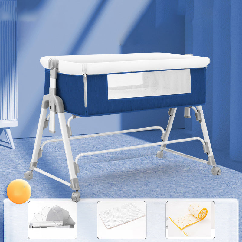 Metal Rocking Newborn Bedside Sleeper Foldable Rectangle  Bedside Crib