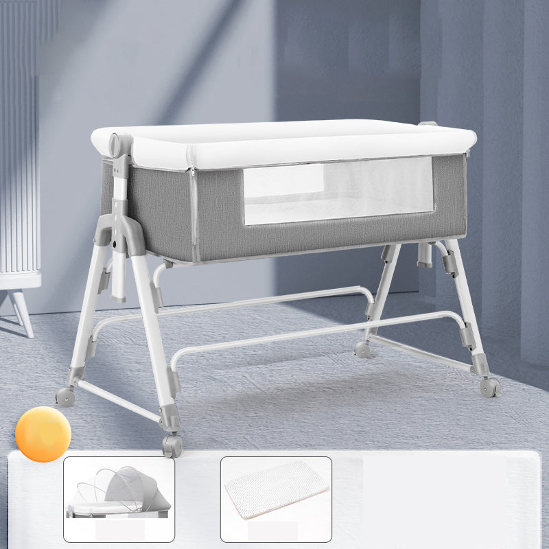 Metal Rocking Newborn Bedside Sleeper Foldable Rectangle  Bedside Crib