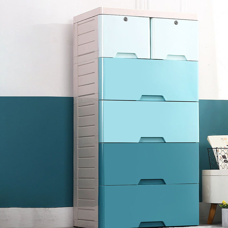 Contemporary Plastic Nursery Dresser Vertical Kids Furniture for Bedroom