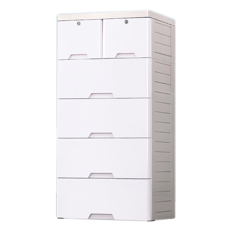 Contemporary Plastic Nursery Dresser Vertical Kids Furniture for Bedroom