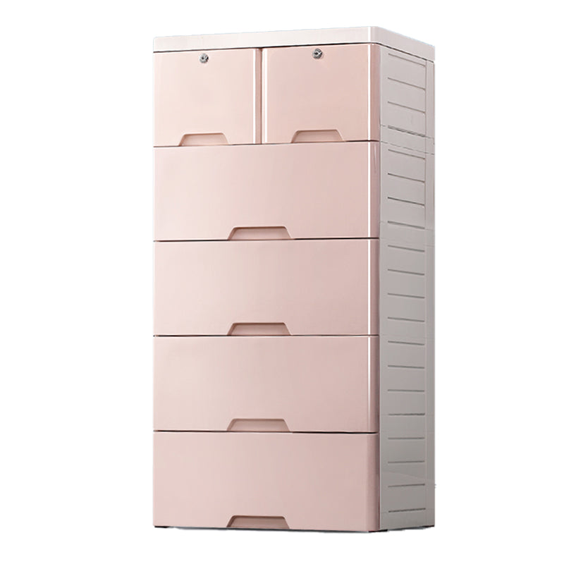 Contemporary Plastic Nursery Dresser Vertical Kids Furniture for Bedroom