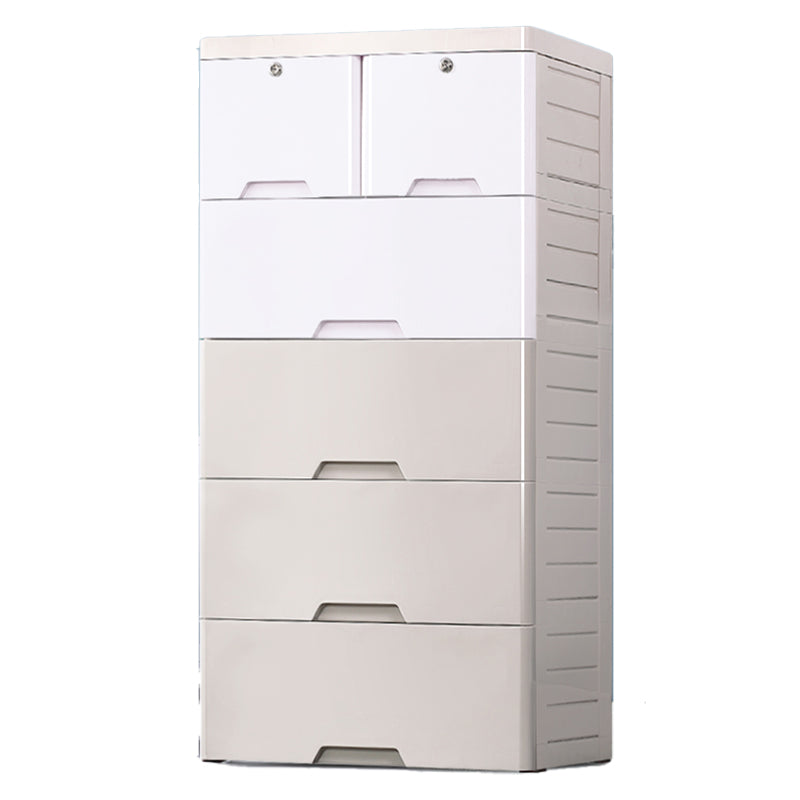 Contemporary Plastic Nursery Dresser Vertical Kids Furniture for Bedroom