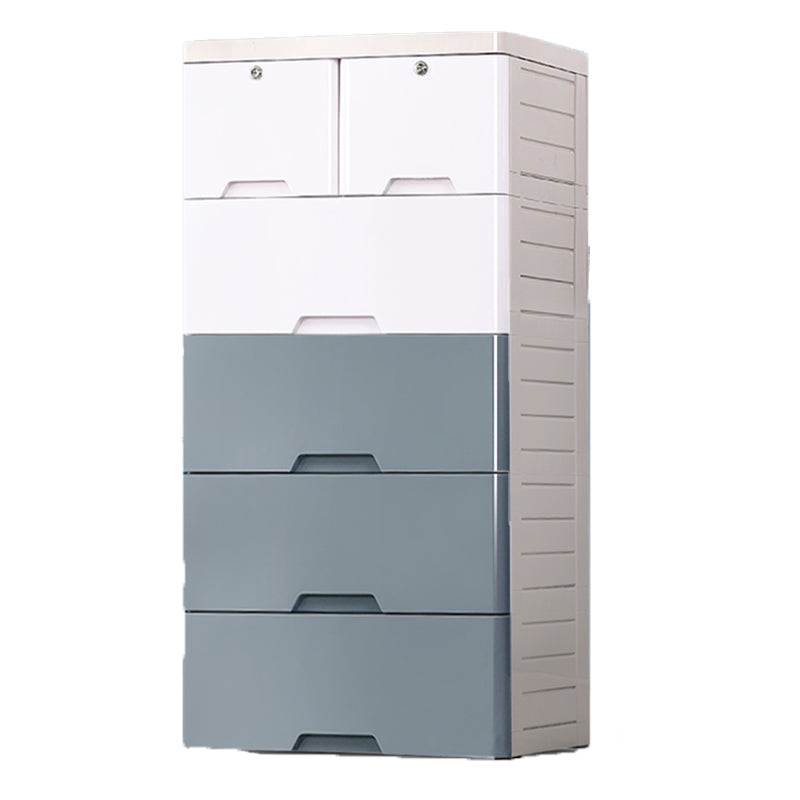 Contemporary Plastic Nursery Dresser Vertical Kids Furniture for Bedroom