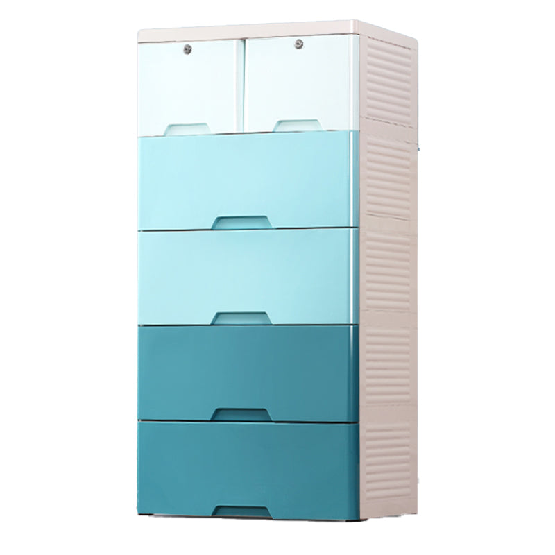 Contemporary Plastic Nursery Dresser Vertical Kids Furniture for Bedroom