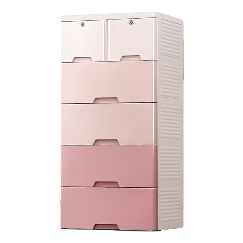 Contemporary Plastic Nursery Dresser Vertical Kids Furniture for Bedroom