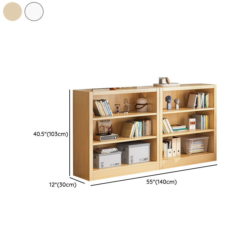 Scandinavian Shelf Manufactured Wood Standard Kids Bookcase in Natural/White