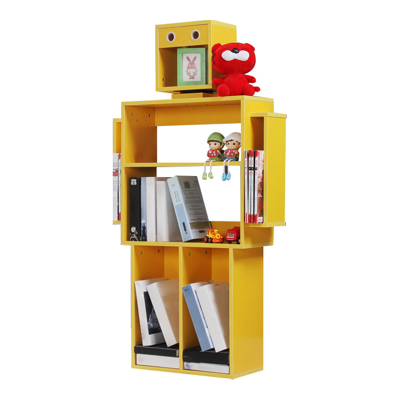 Contemporary Manufactured Wood Shelf Open Back Standard Kids Bookcase