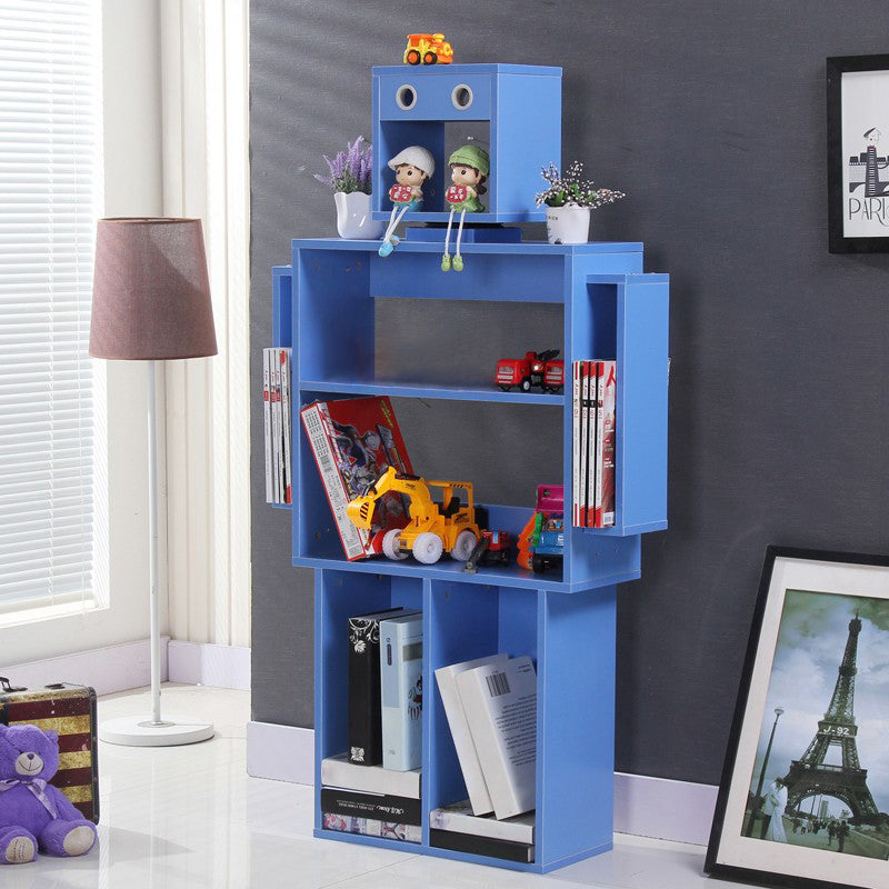 Contemporary Manufactured Wood Shelf Open Back Standard Kids Bookcase