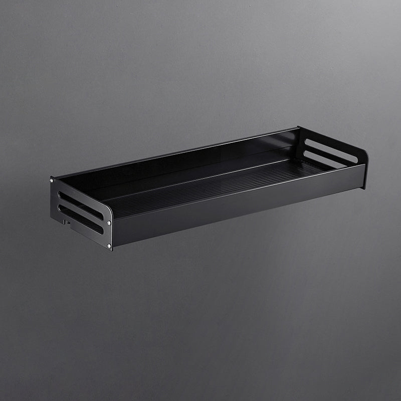 Matte Black Modern Bathroom Accessory Set, Set of 2, Bath Shelf