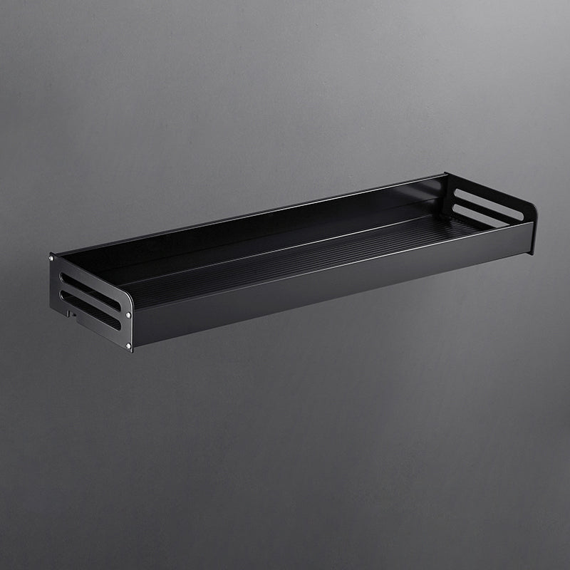 Matte Black Modern Bathroom Accessory Set, Set of 2, Bath Shelf