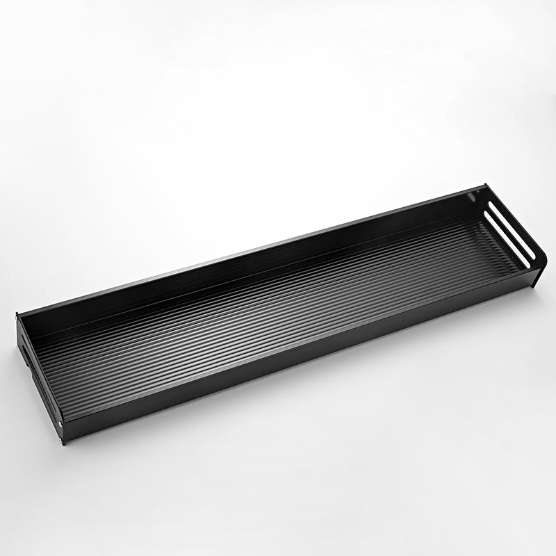 Matte Black Modern Bathroom Accessory Set, Set of 2, Bath Shelf