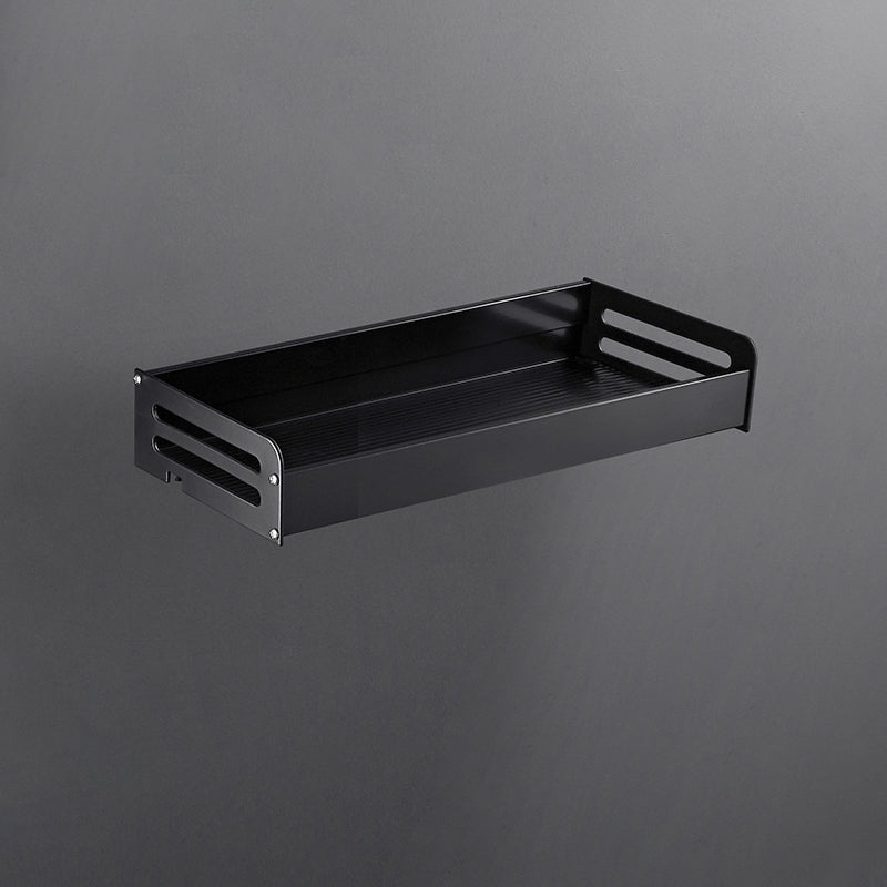 Matte Black Modern Bathroom Accessory Set, Set of 2, Bath Shelf