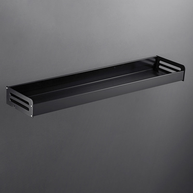 Matte Black Modern Bathroom Accessory Set, Set of 2, Bath Shelf